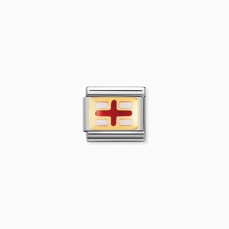 Nomination Gold England Flag Composable Charm